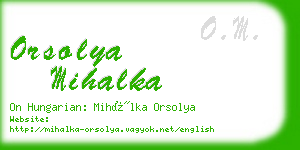 orsolya mihalka business card